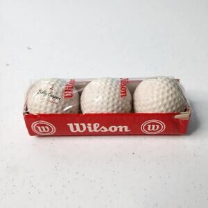 Vintage Billy Casper Vulcanized Wilson 1 Golf Balls New In Package Set Of 3